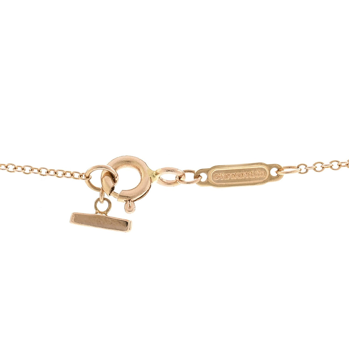 18K Rose Gold Large T Smile Pendant Necklace