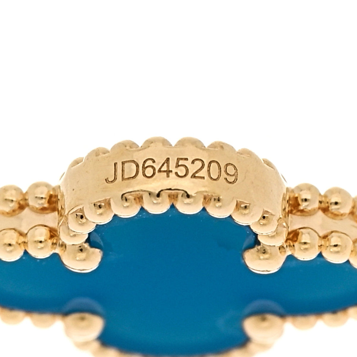 18K Yellow Gold Blue Agate 5 Motifs Vintage Alhambra Bracelet