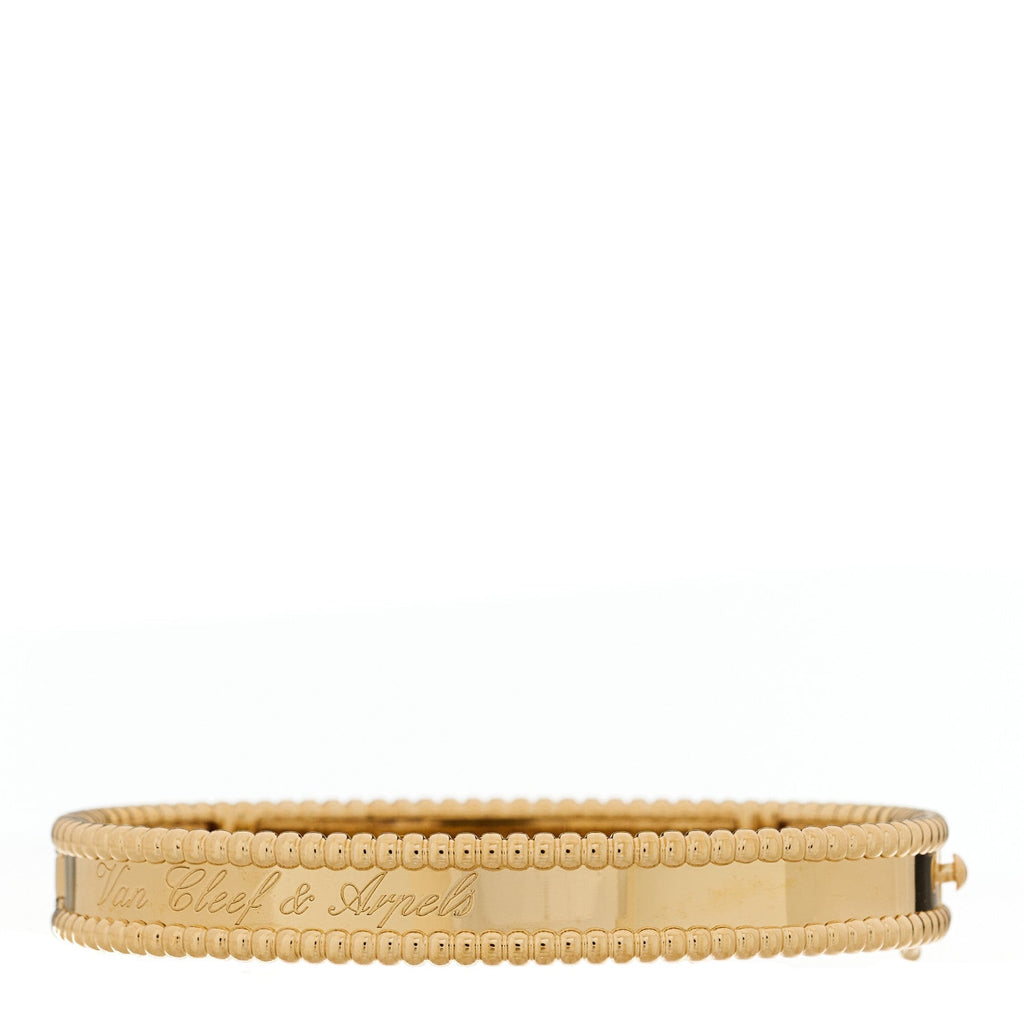 18K Yellow Gold Perlee Signature Bangle Bracelet S