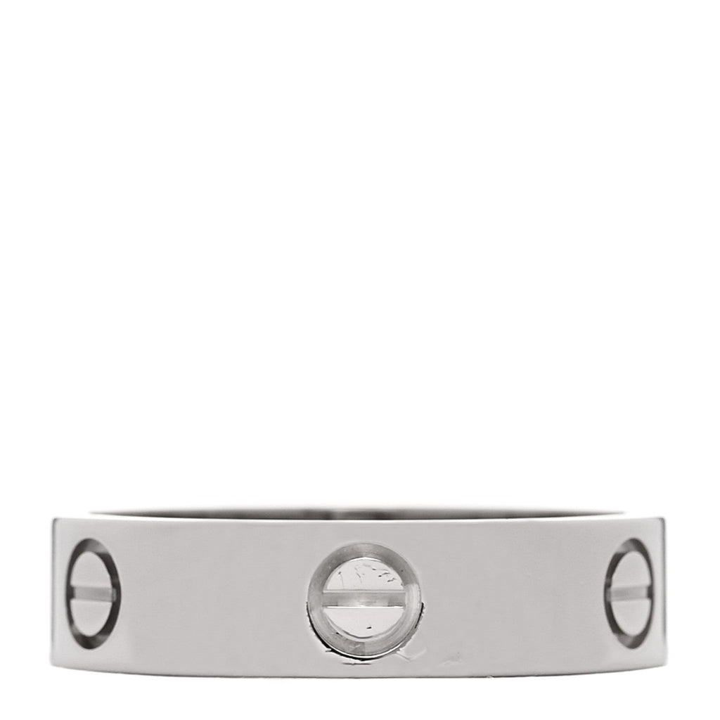 18K White Gold 5.5mm LOVE Ring 62 10