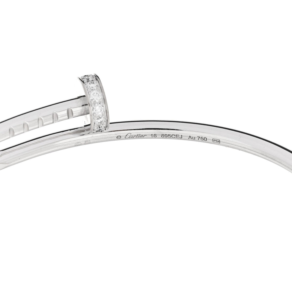 18K White Gold Diamond Small Juste Un Clou 16