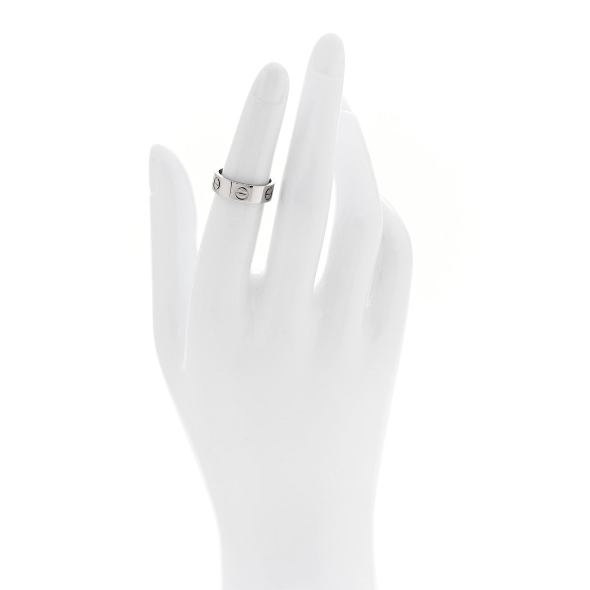 18K White Gold 5.5mm LOVE Ring 49 5
