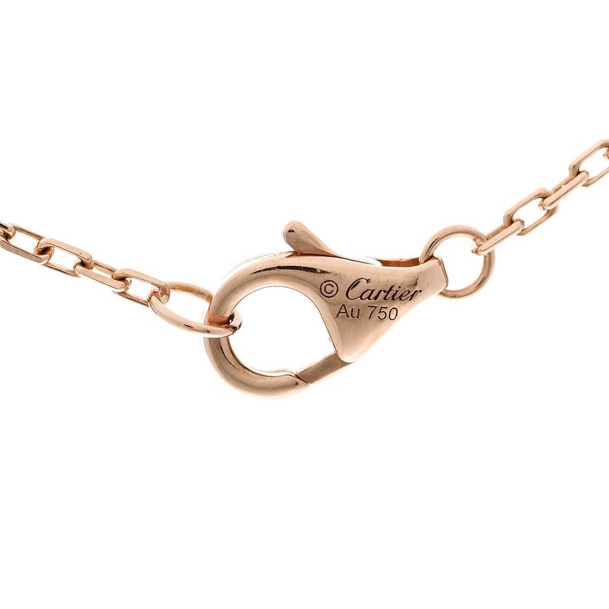 18K Pink White Yellow Gold Diamond Trinity De Cartier Pendant Necklace