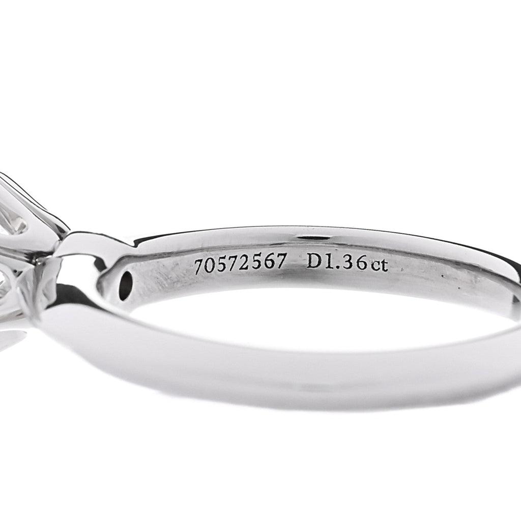 Platinum Diamond 1.36ct Solitaire Engagement Ring 45 3.25