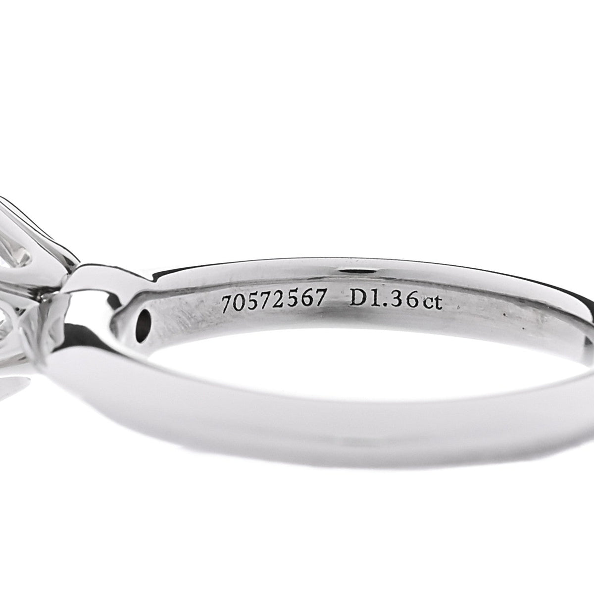 Platinum Diamond 1.36ct Solitaire Engagement Ring 45 3.25