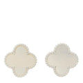 18K White Gold Mother of Pearl Vintage Alhambra Earrings
