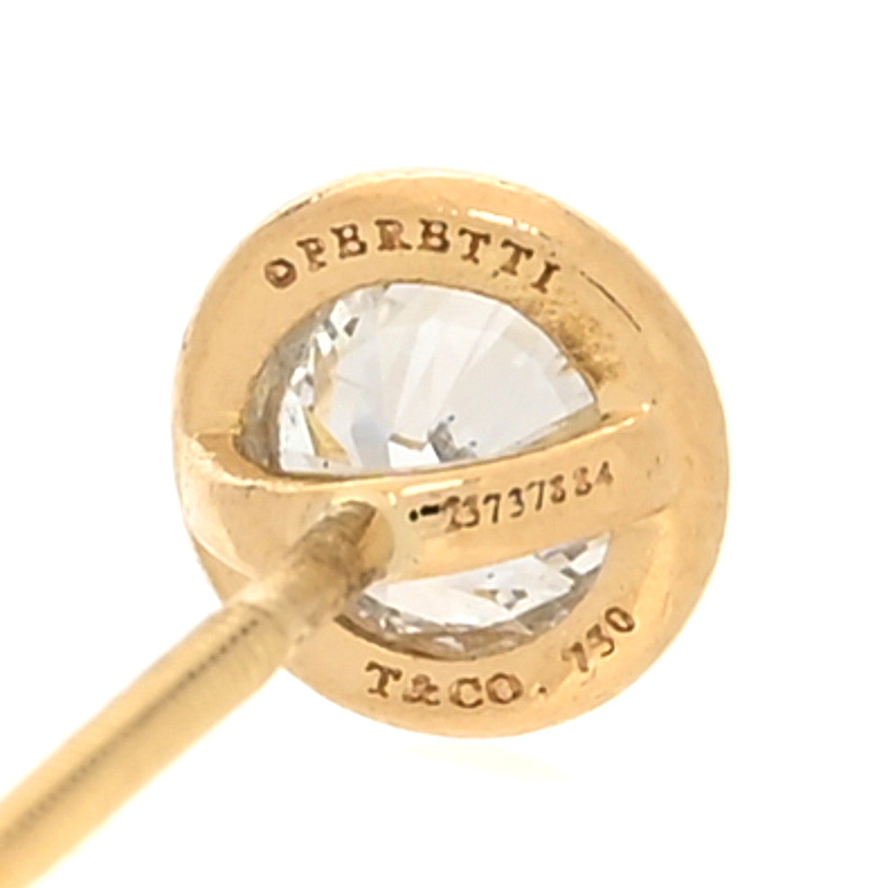 18K Yellow Gold Diamond .74ctw Elsa Peretti Diamonds By The Yard Earrings