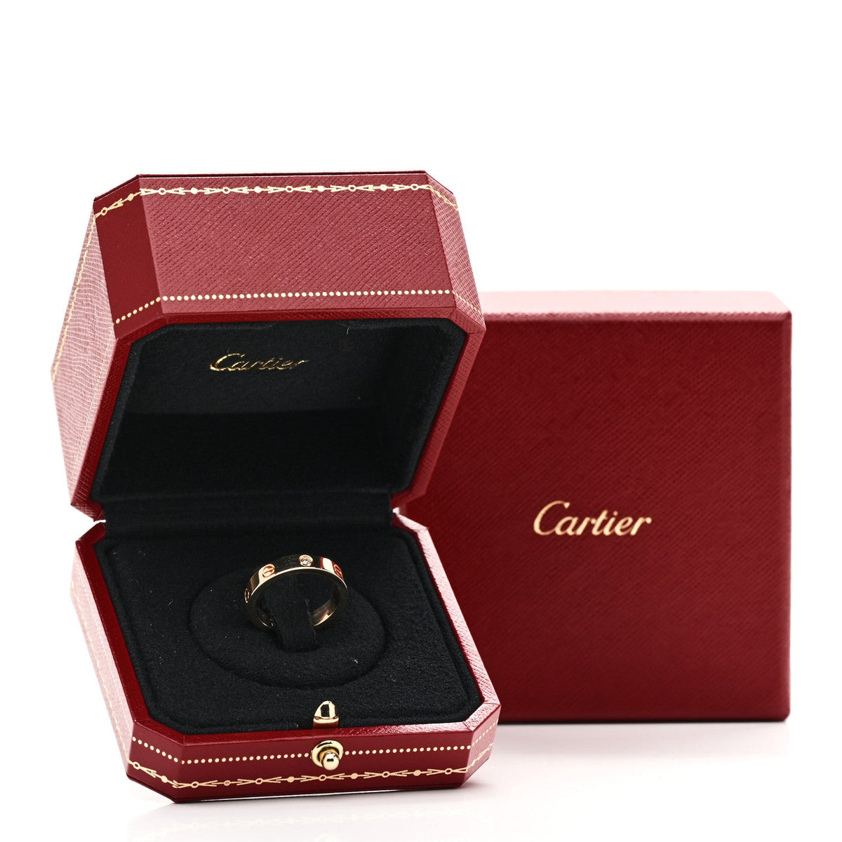 18K Yellow Gold Diamond 4mm LOVE Wedding Band Ring 53 6.25