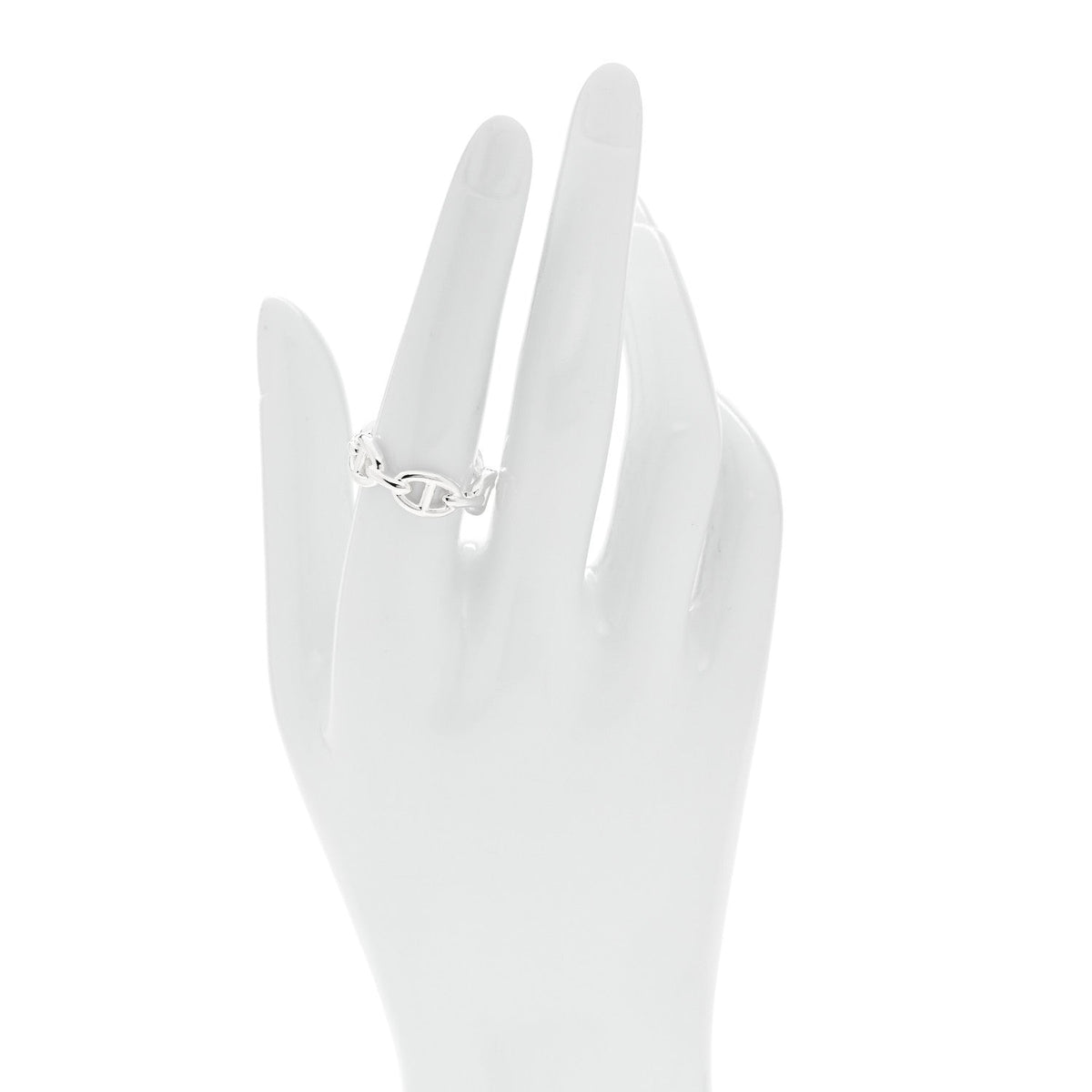 Sterling Silver PM Chaine d'Ancre Enchainee Band Ring 55 7.25