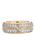 18K Yellow Gold Diamond 8mm Armory Band Ring 57 8