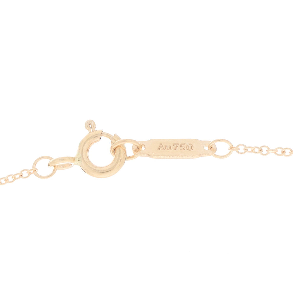 18K Rose Gold Diamond Modern Keys Round Open Key Pendant Necklace