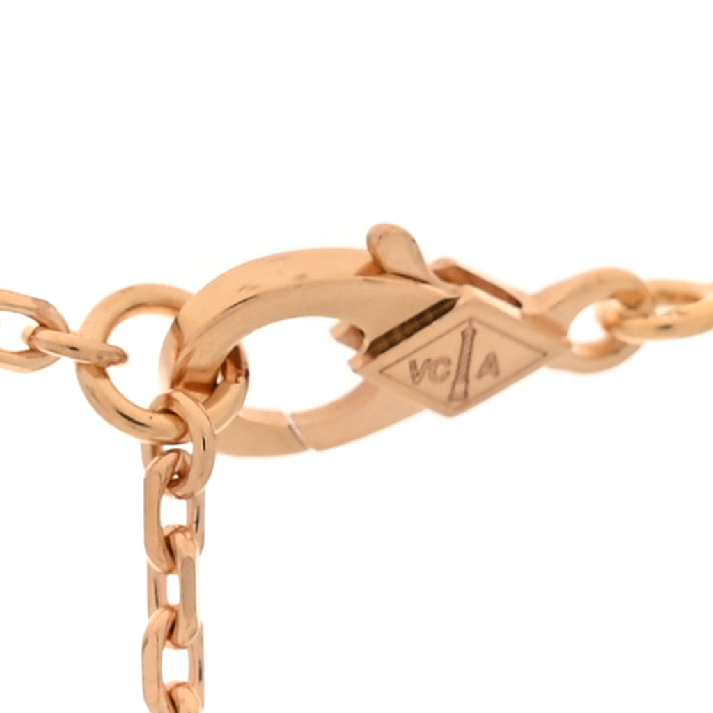 18K Rose Gold Letterwood Magic Alhambra Long Necklace