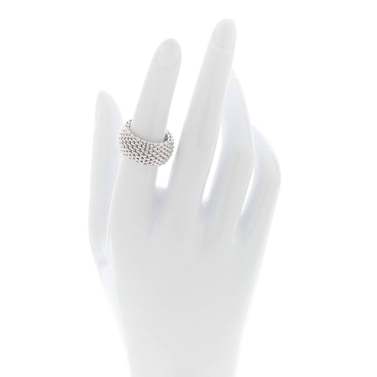Sterling Silver Somerset Mesh Ring 52 6