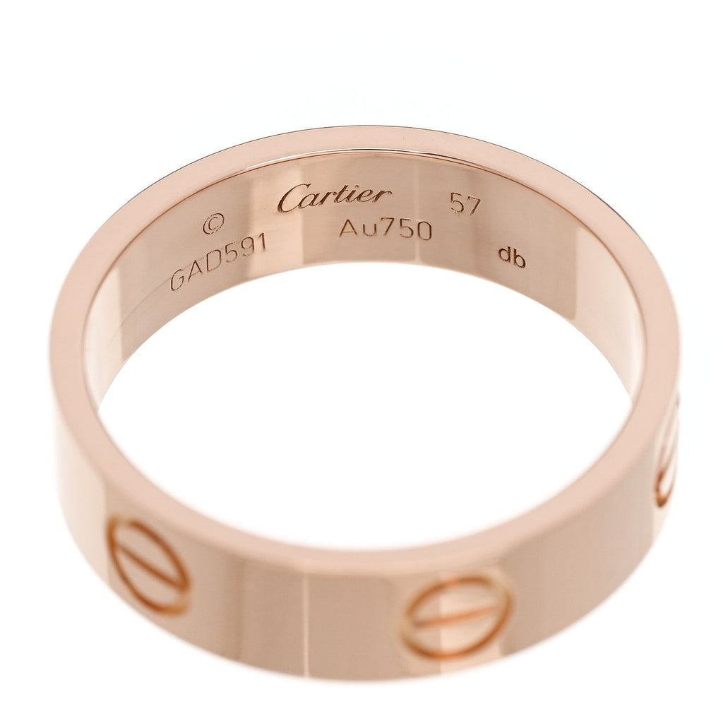18K Pink Gold 5.5mm LOVE Ring 57 8