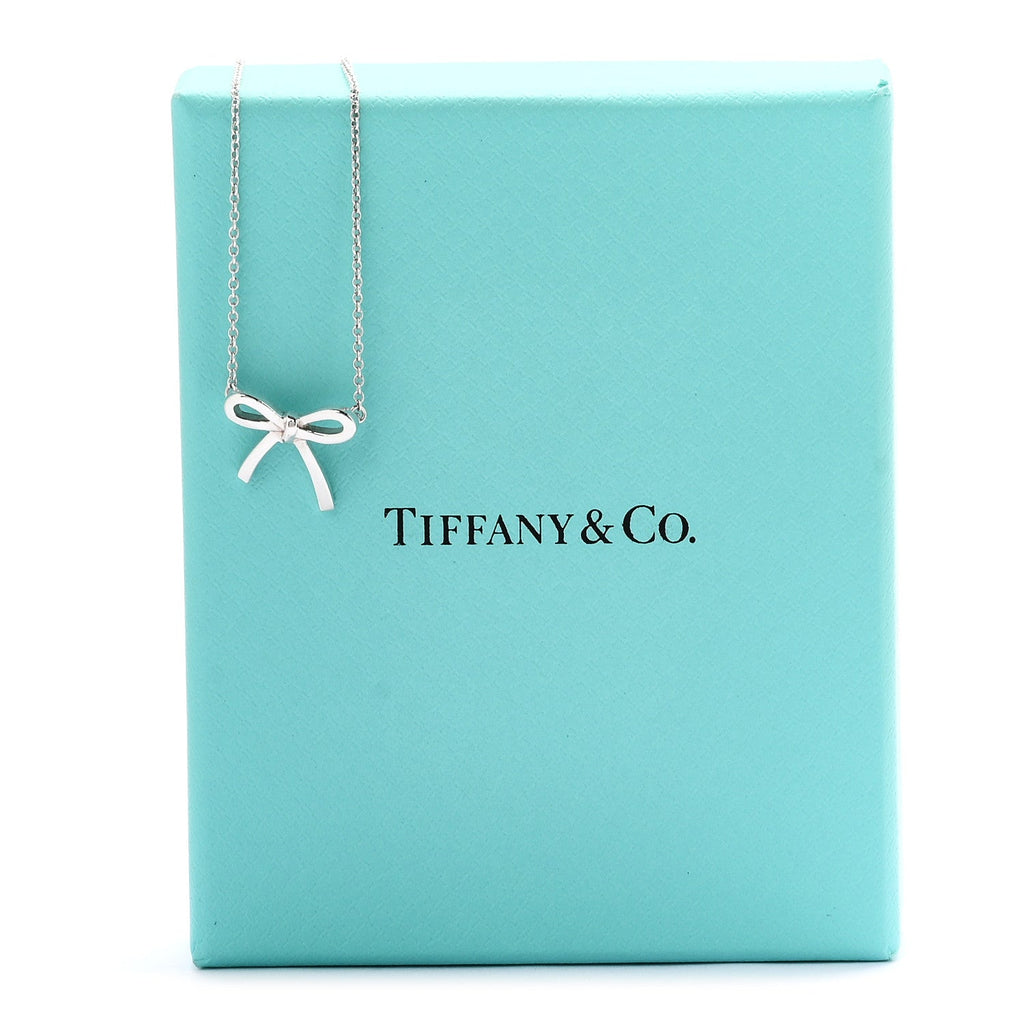 Sterling Silver Small Bow Pendant Necklace