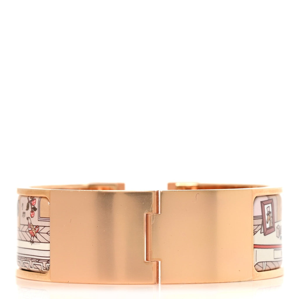 Enamel Printed Wide H Mystere Au 24 Narrow Clic Clac H Bracelet GM Faubourg