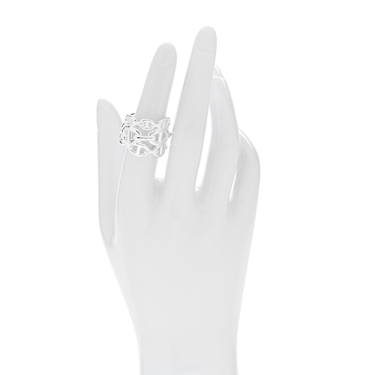 Sterling Silver GM Chaine d'Ancre Enchainee Band Ring 54 6.75