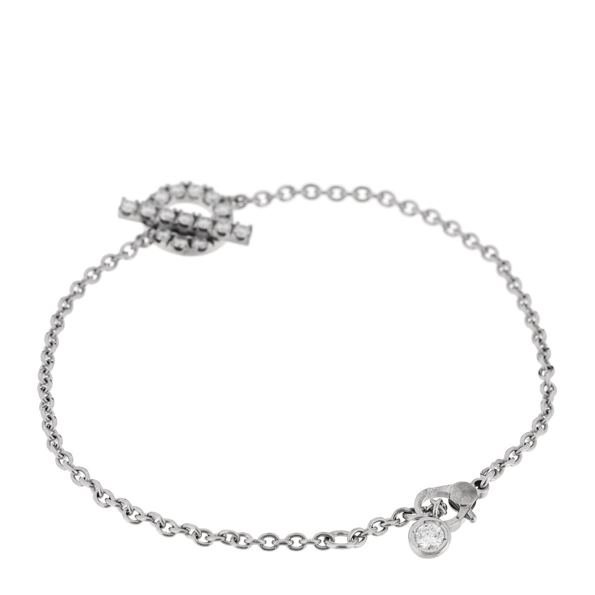 18K White Gold Diamond Finesse Bracelet LG
