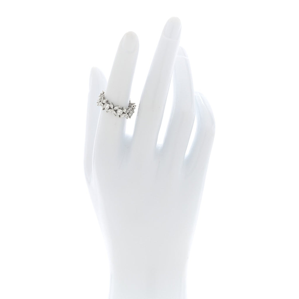 Platinum Diamond Victoria Alternating Band Ring 52 6