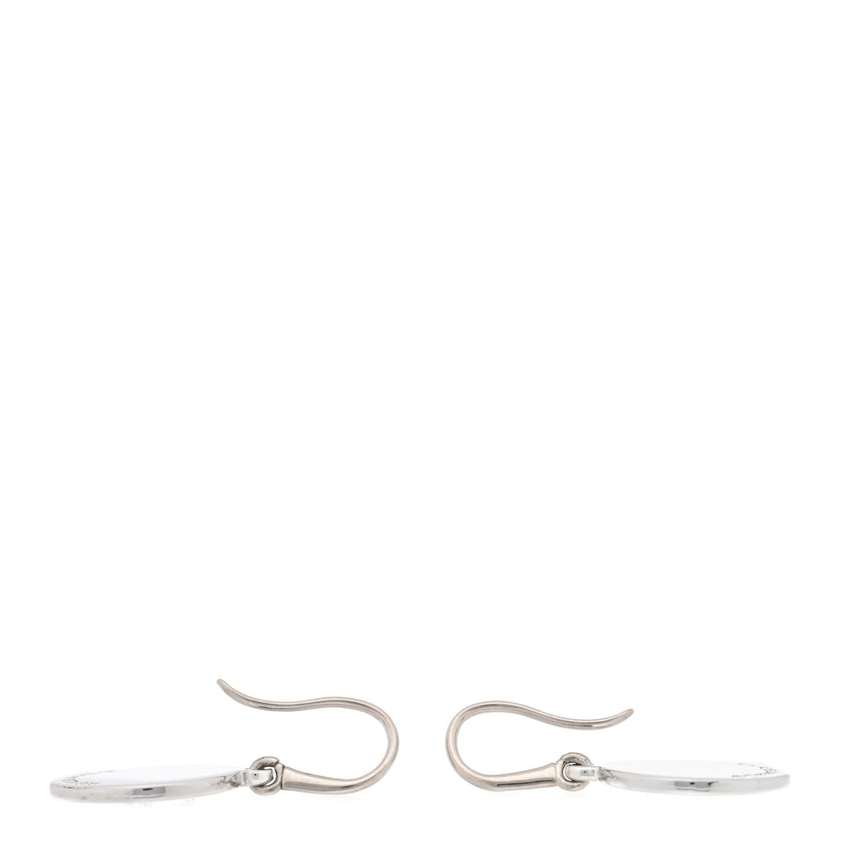 Sterling Silver Return To Tiffany Round Tag Drop Earrings