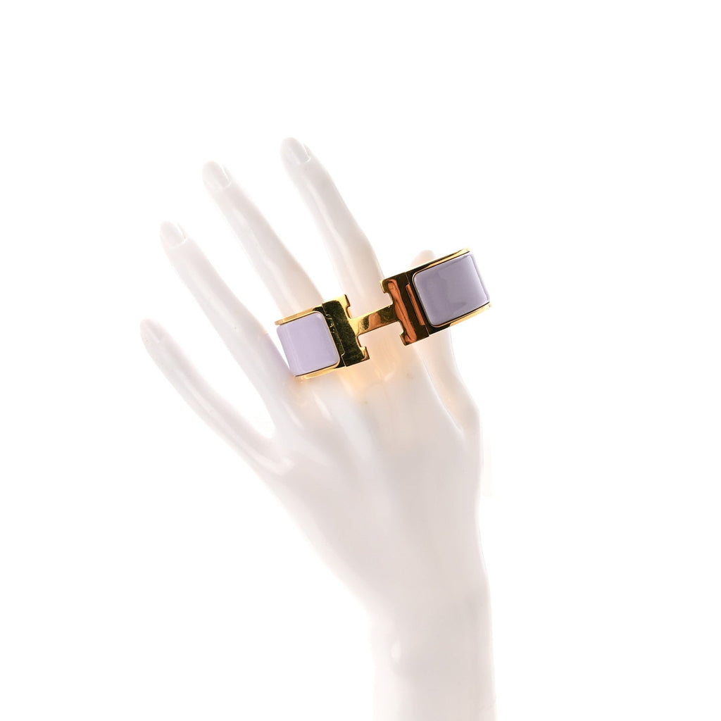 Enamel Wide Clic Clac H Bracelet GM Parme