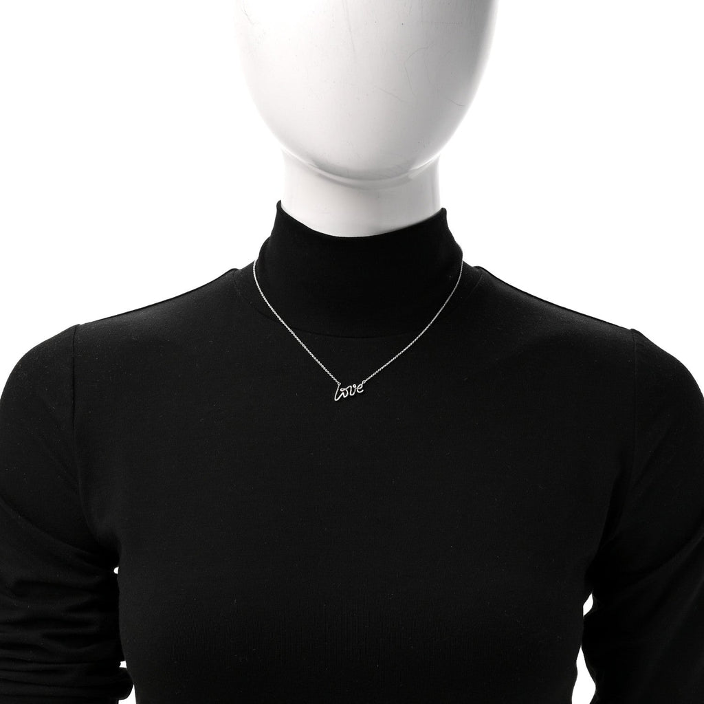 Sterling Silver Paloma Picasso Graffiti Love Pendant Necklace