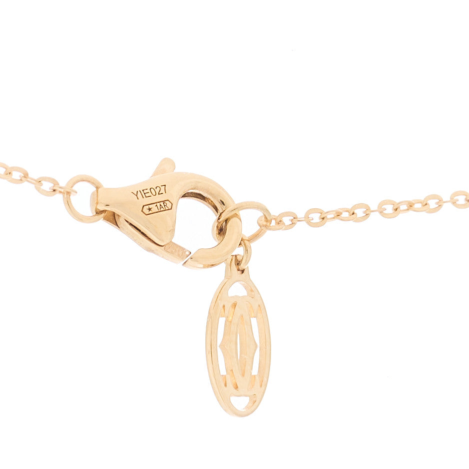 18K Pink Yellow White Gold Diamond Trinity Pendant Necklace