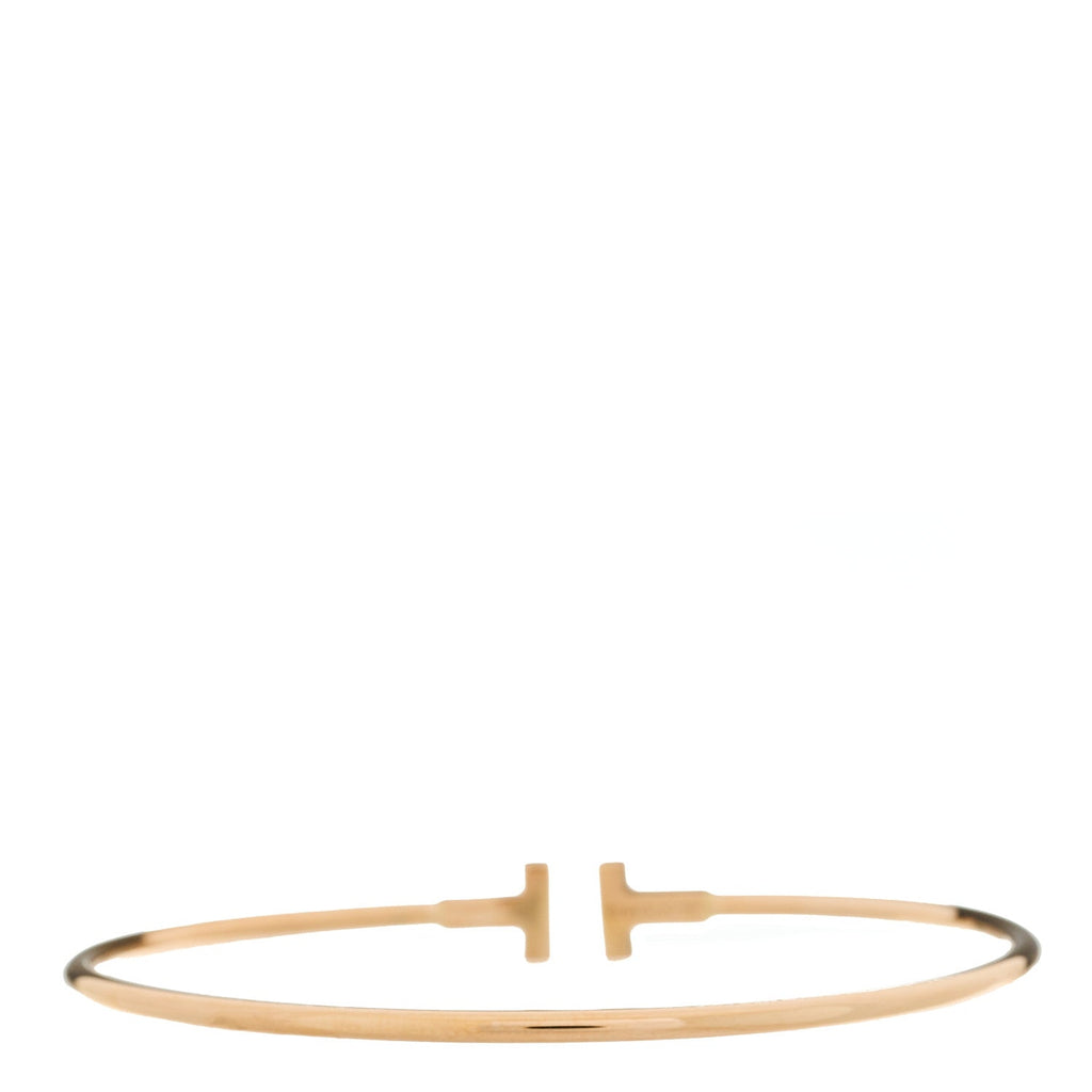 18K Rose Gold T Wire Bracelet