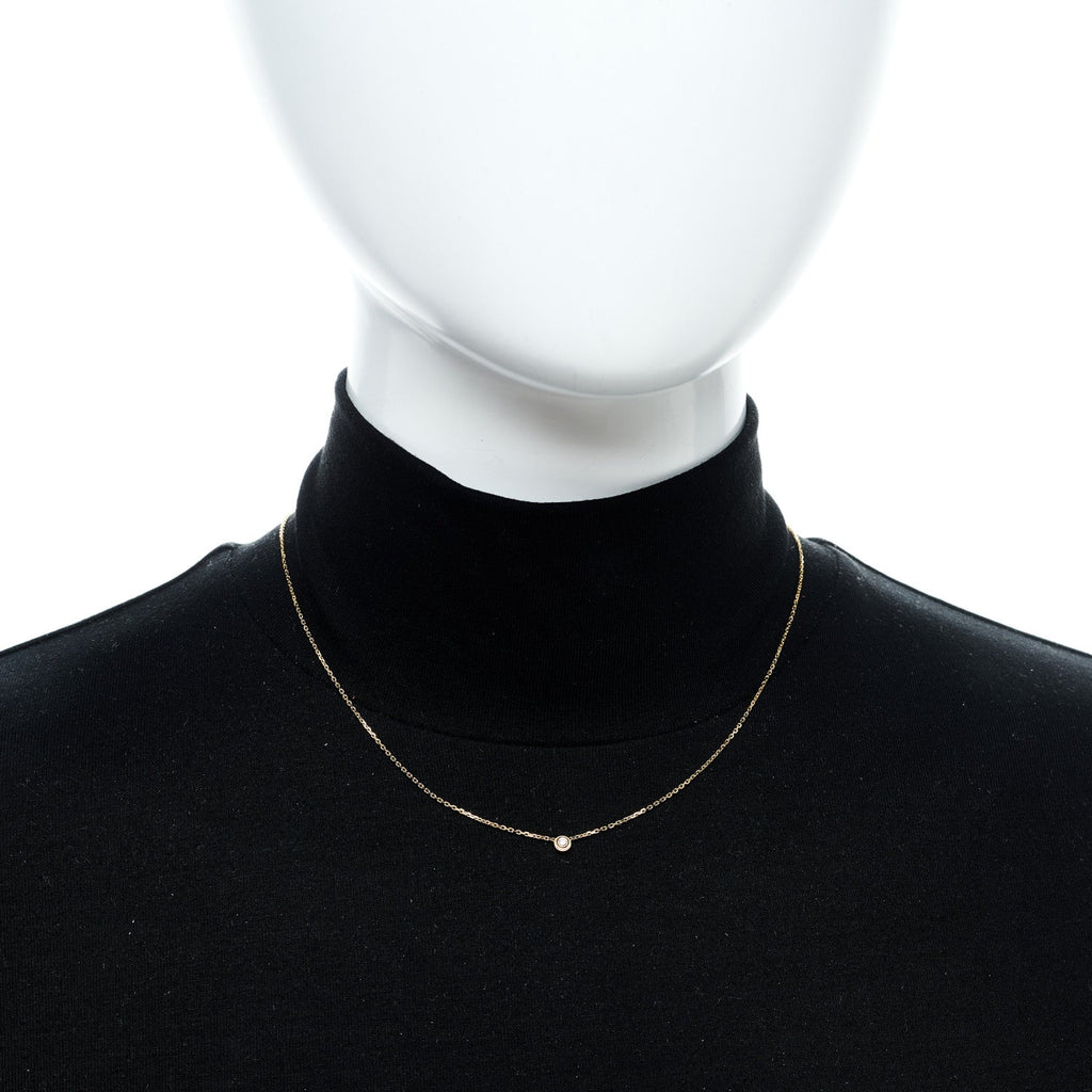 18K Yellow Gold Diamond XS D'Amour Pendant Necklace