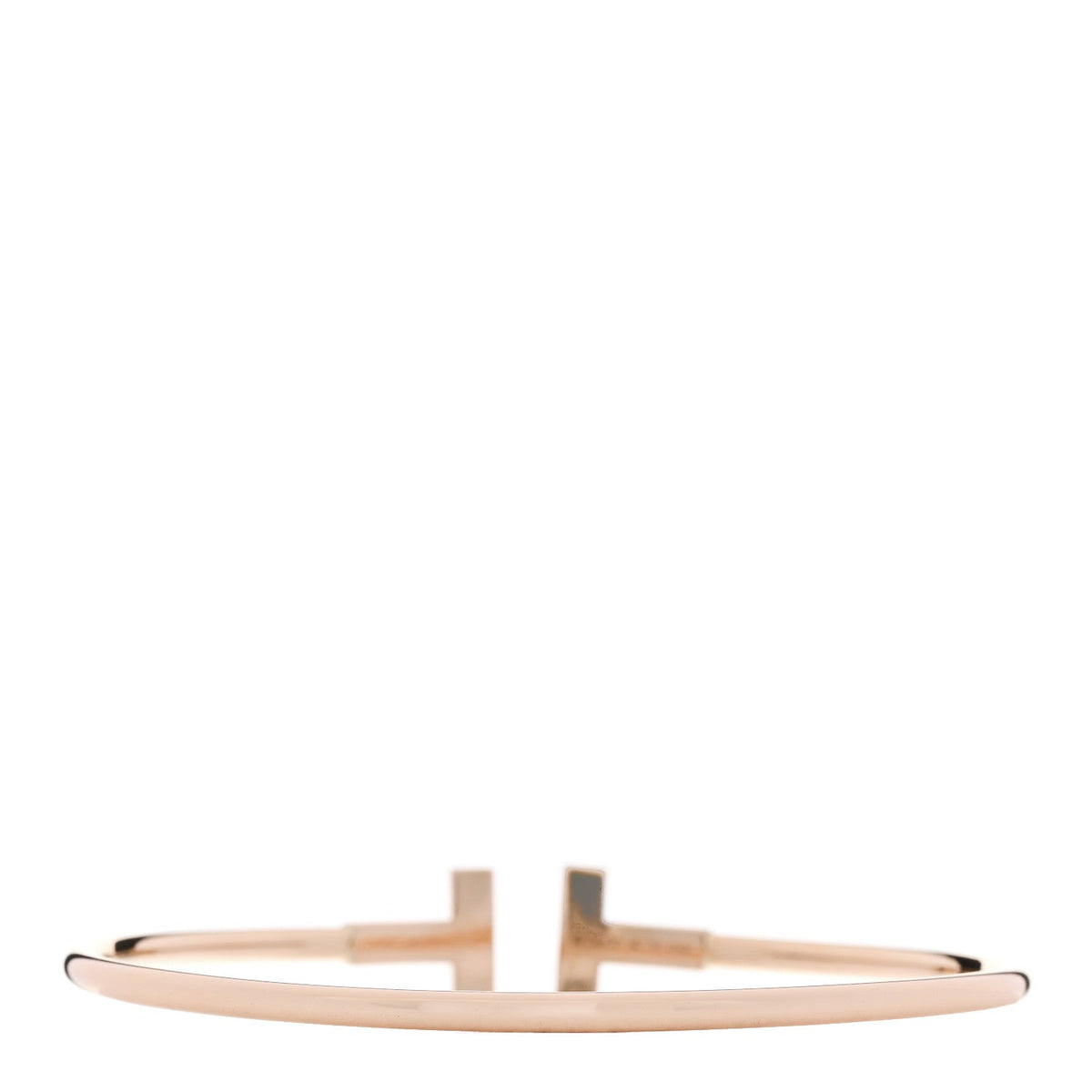 18K Rose Gold Diamond T Wire Bracelet