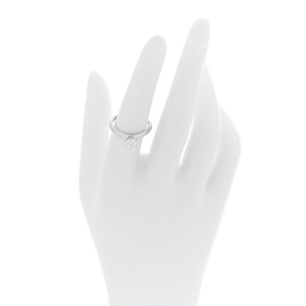 Platinum Diamond .53ct Solitaire Engagement Ring 53 6.5