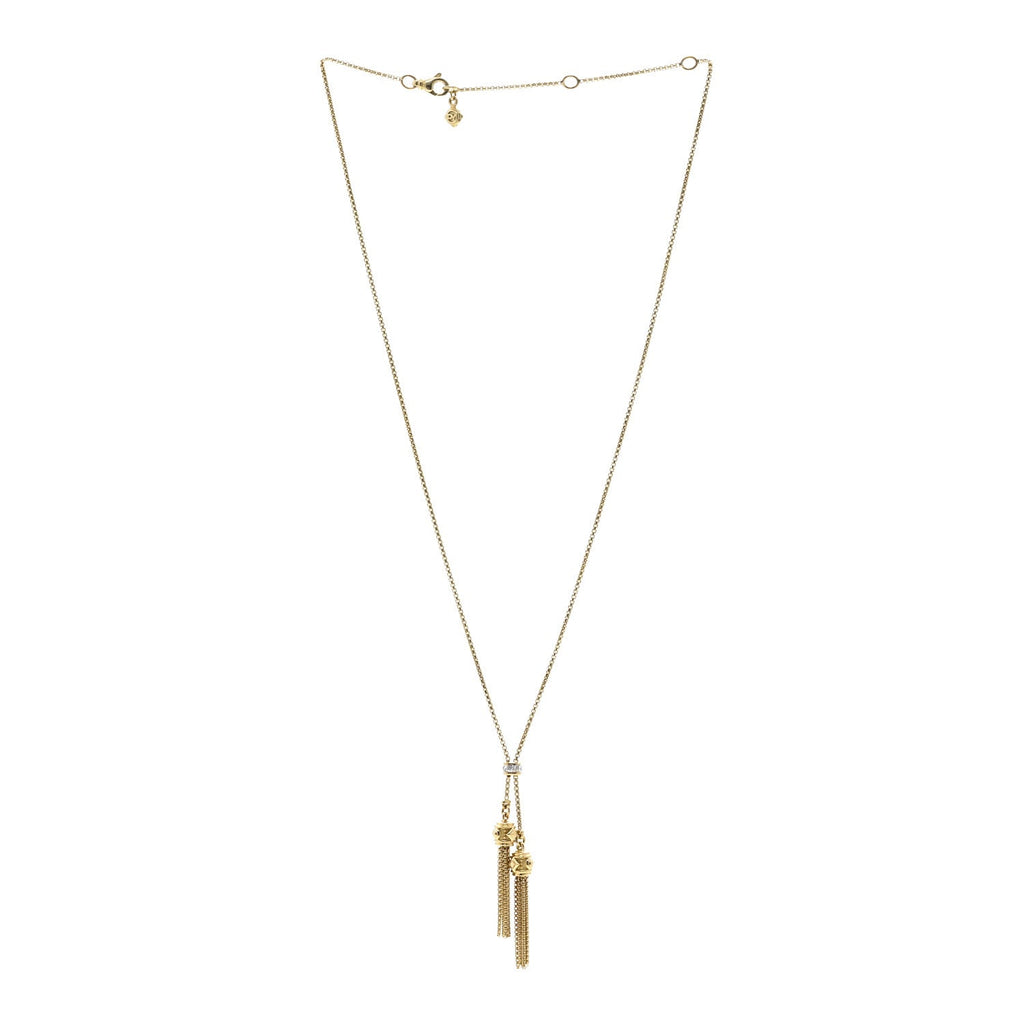 18K Yellow Gold Diamond Renaissance Tassel Necklace
