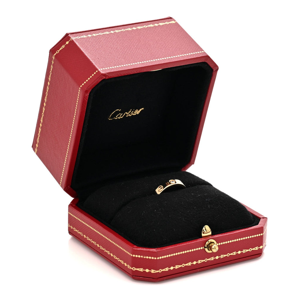 18K Yellow Gold Diamond 4mm LOVE Wedding Band Ring 47 4
