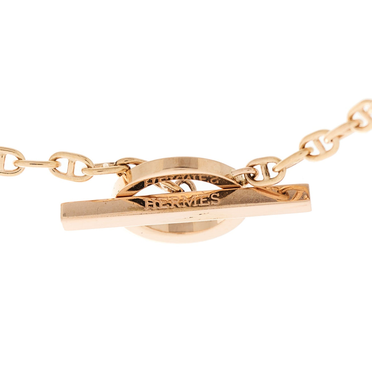 18K Rose Gold Diamond Chaine d'Ancre Contour Bracelet SH