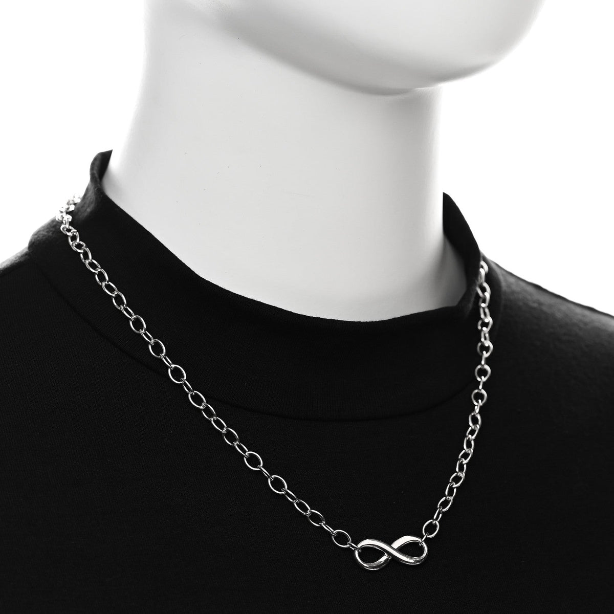 Sterling Silver Narrow Infinity Link Necklace