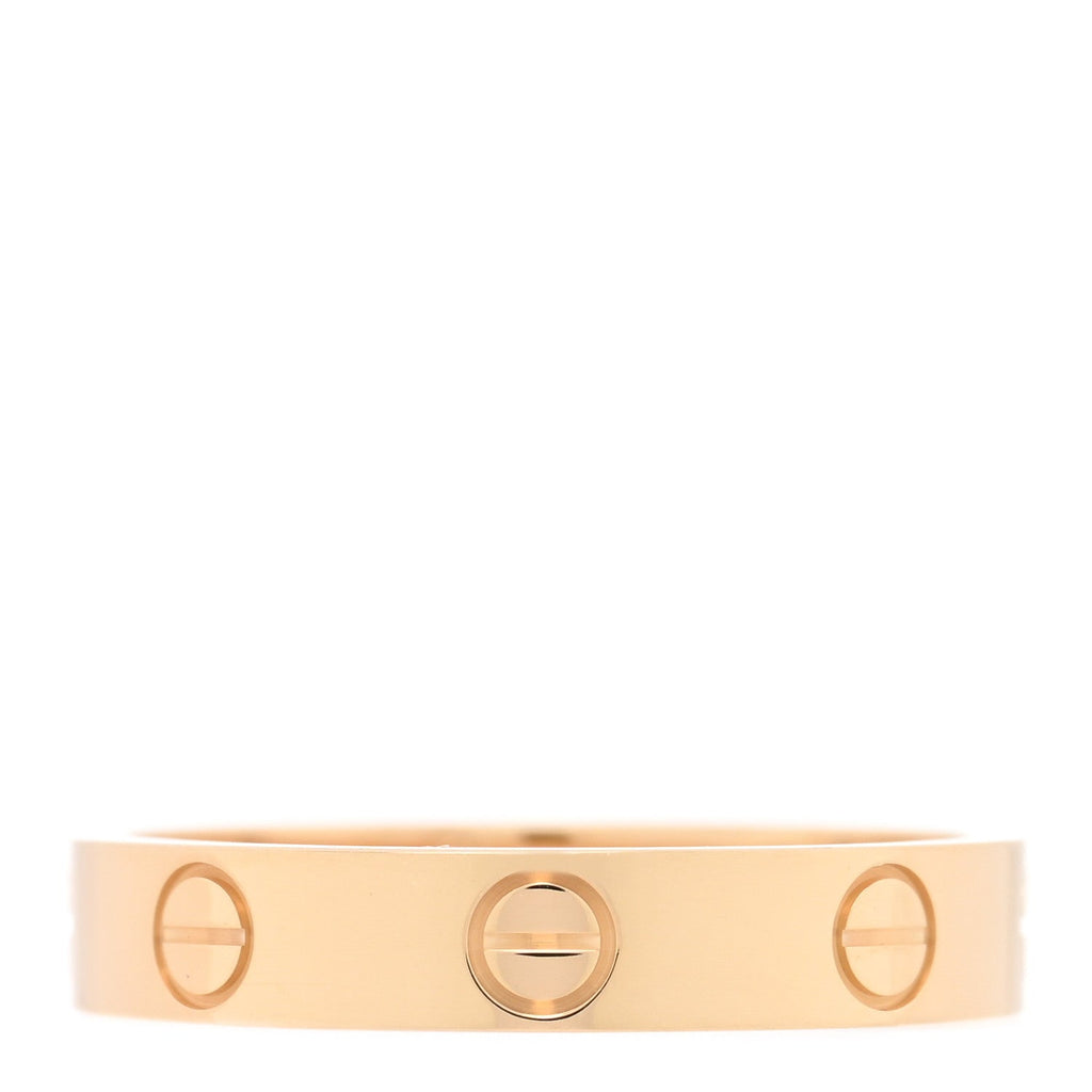 18K Yellow Gold 3.5mm LOVE Wedding Band Ring 53 6.5