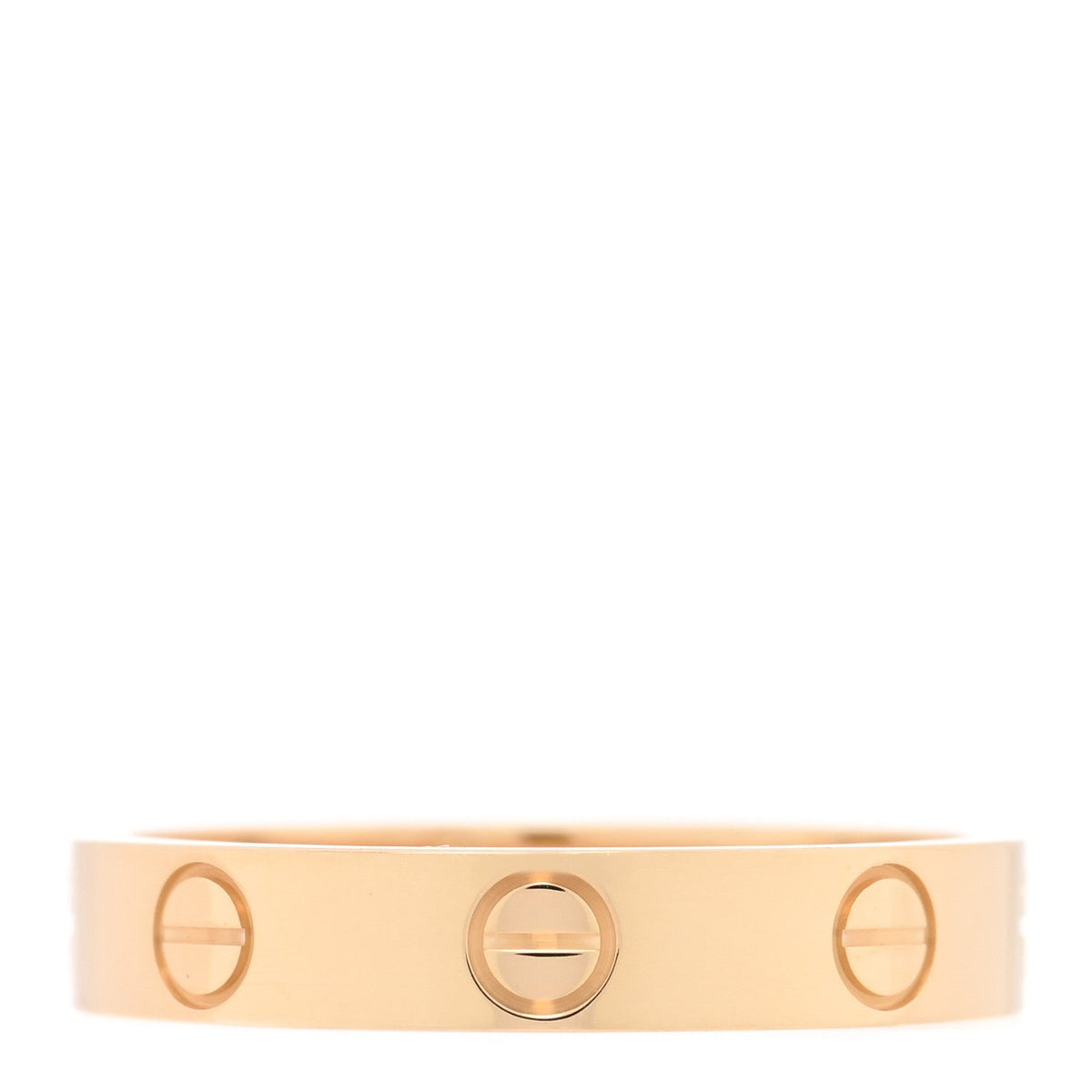 18K Yellow Gold 3.5mm LOVE Wedding Band Ring 53 6.5