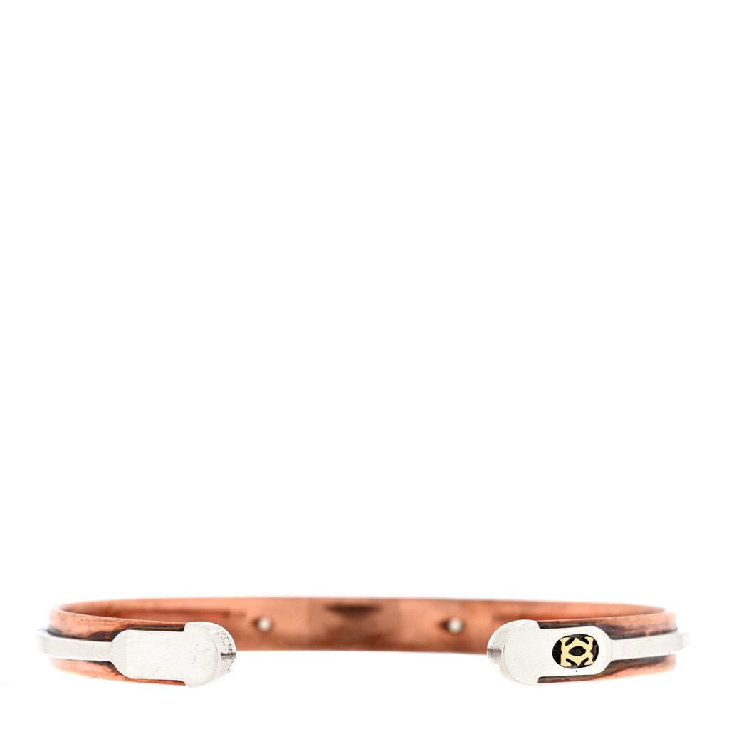 Sterling Silver 18K Yellow Gold Copper Sabona Cuff Bracelet