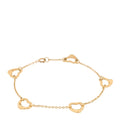18K Yellow Gold Elsa Peretti 5 Open Heart Bracelet