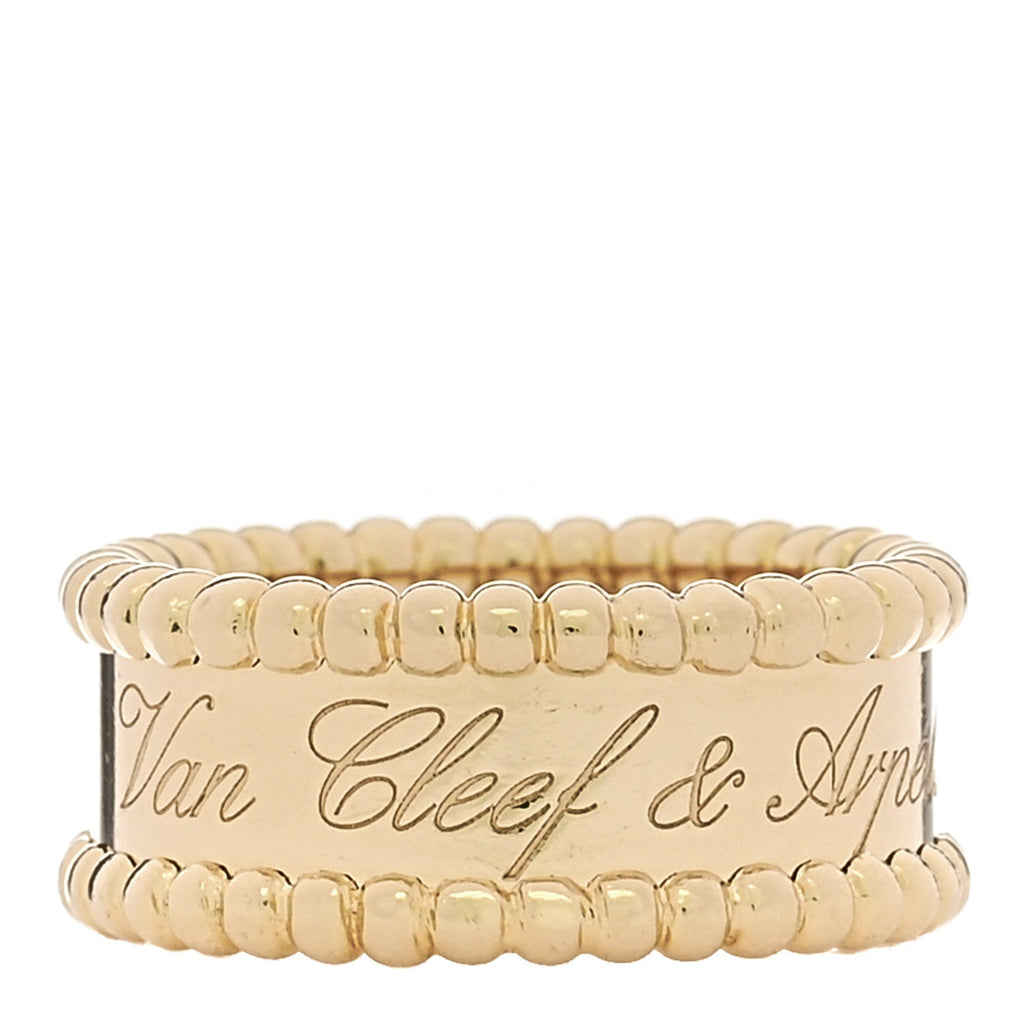 18K Yellow Gold Perlee Signature Ring 46 3.75