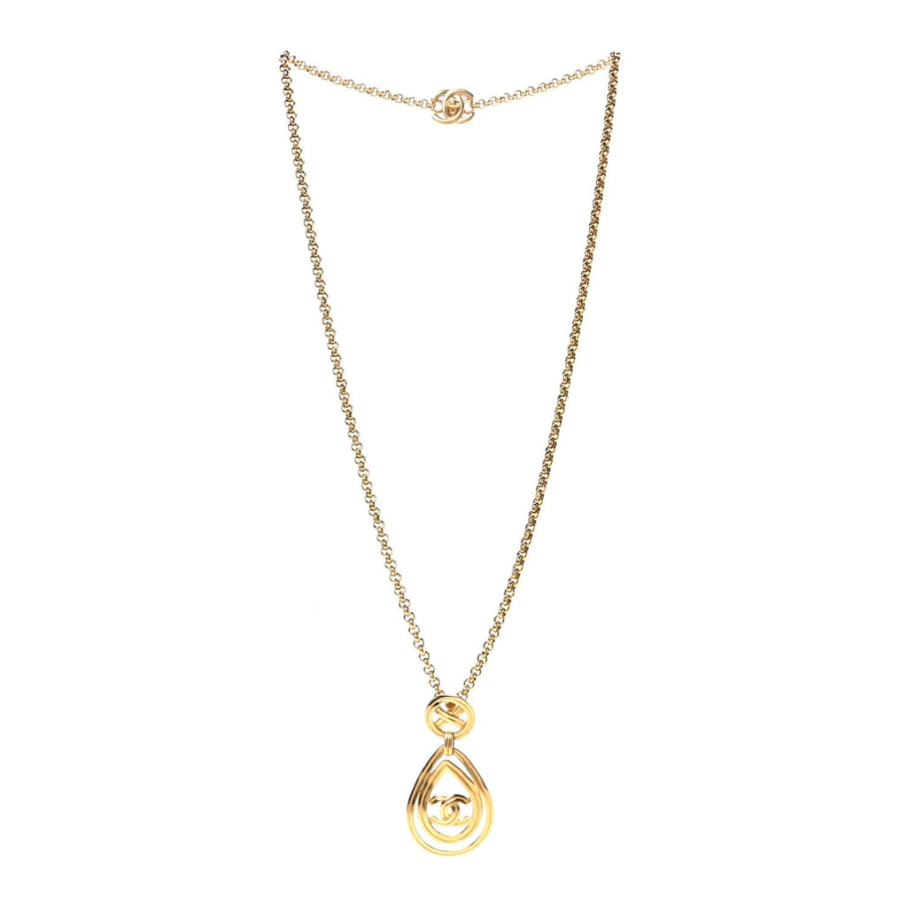 CC Pendant Necklace Gold