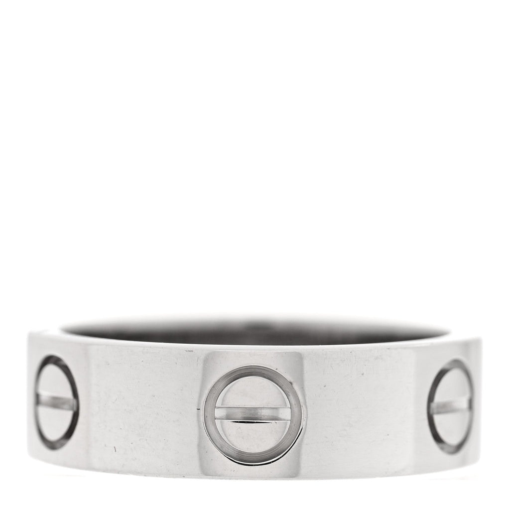 18K White Gold 5.5mm LOVE Ring 51 5.75