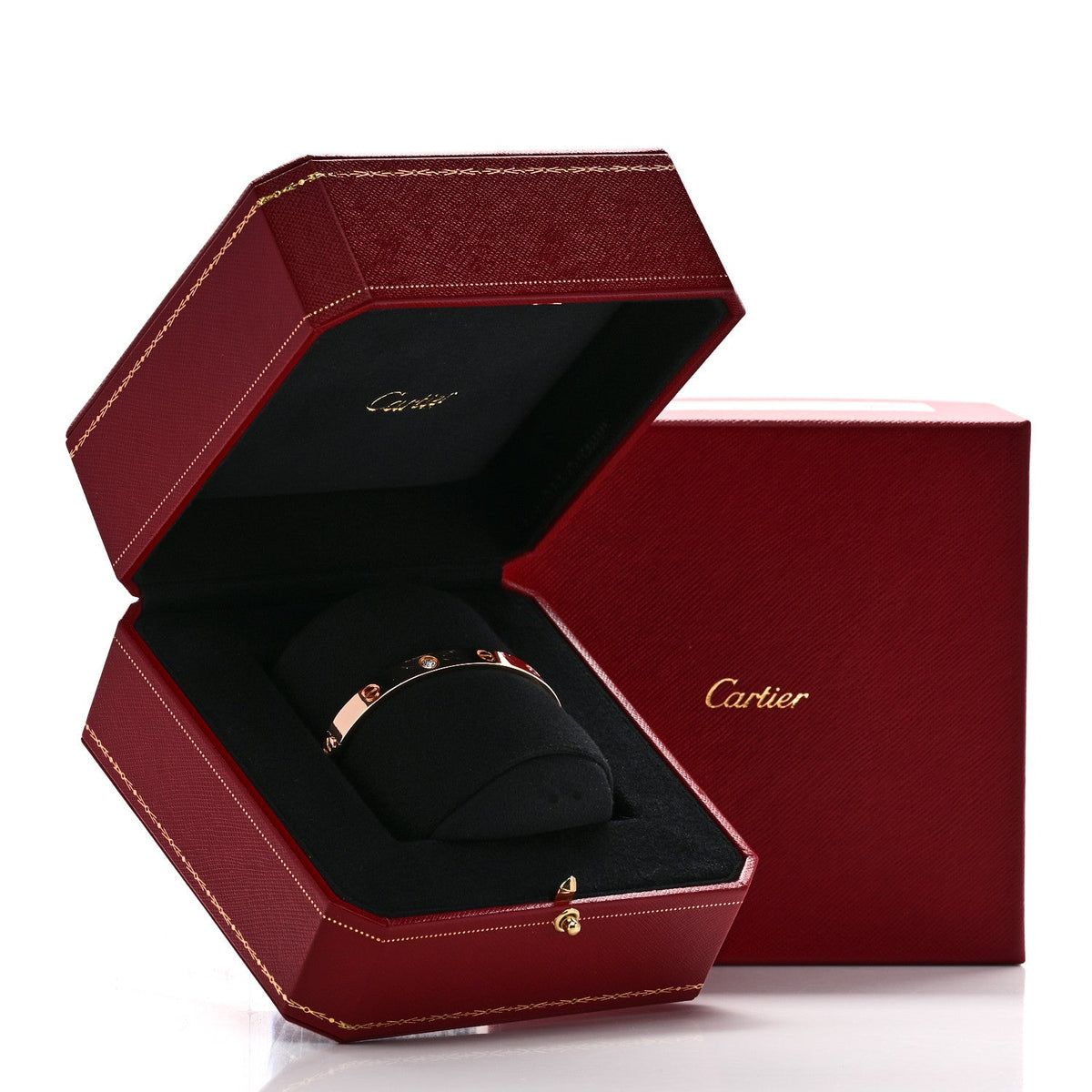 18K Pink Gold 4 Diamond LOVE Bracelet 18