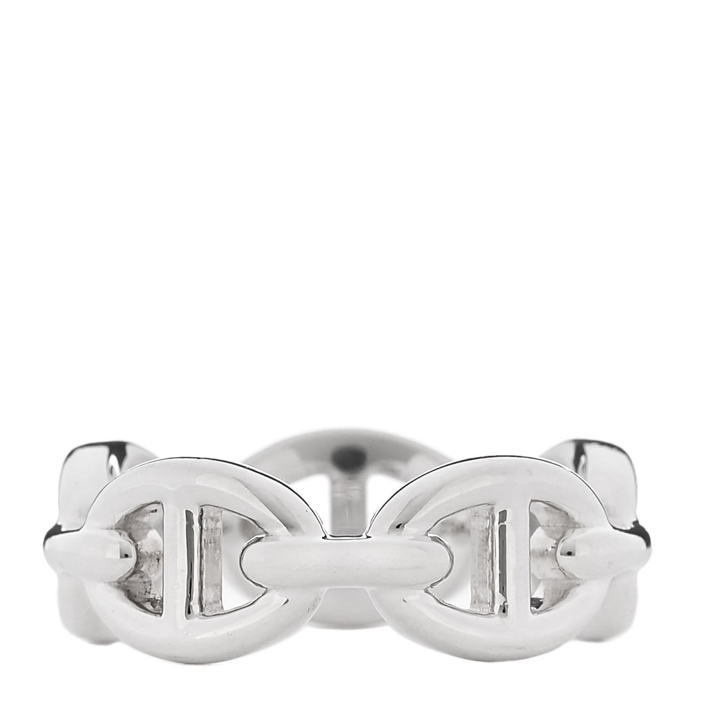 Sterling Silver PM Chaine d'Ancre Enchainee Band Ring 52 6