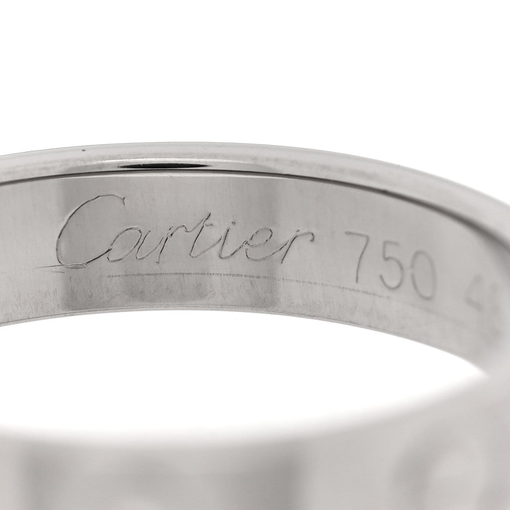 18K White Gold 3.5mm LOVE Wedding Band Ring 48 4.5