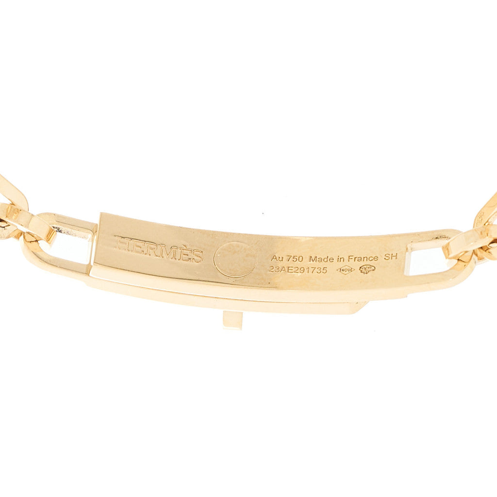 18K Yellow Gold Diamond Pave PM Kelly Chaine Bracelet SH