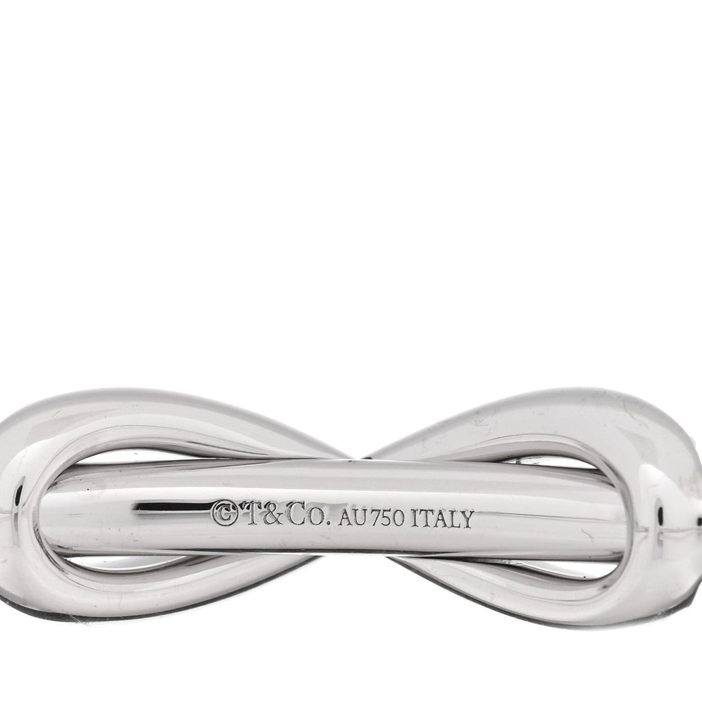 18K White Gold Diamond Infinity Cuff Bracelet