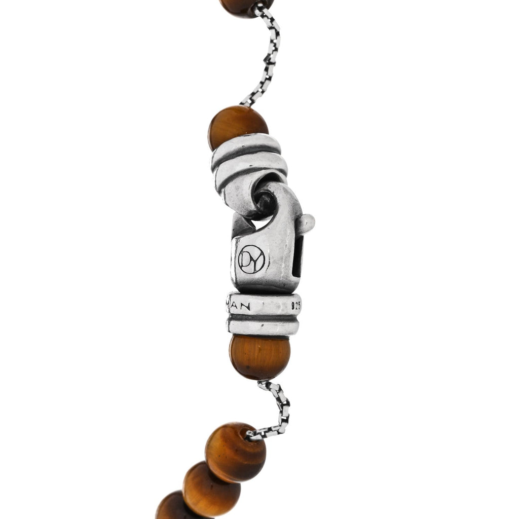 Sterling Silver Tiger Eye 6mm Spiritual Beads Bracelet