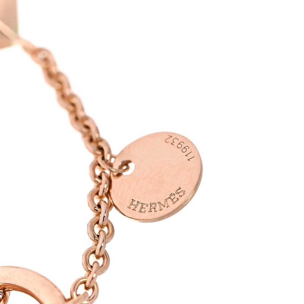 18K Rose Gold Logos Link Toggle Bracelet