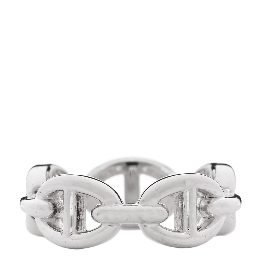 Sterling Silver PM Chaine d'Ancre Enchainee Band Ring 52 6